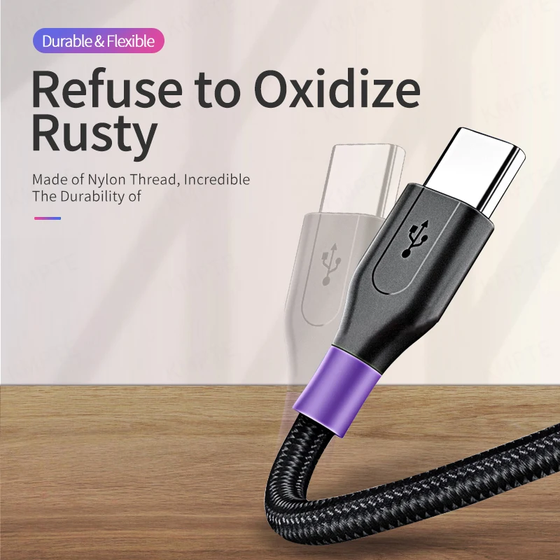 

5A USB Type C Cable For Huawei P40 Mate P30 Pro Supercharge Quick Charge 3.0 For Xiaomi Poco F2 Pro Fast Charging Charger Wire