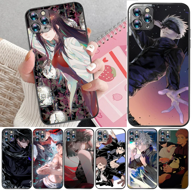 

Jujutsu Kaisen Sukuna Fushiguro Megumi Yuji Itadori Satoru Gojo Phone Case For iPhone 11 Pro Max Carcasa Back Cover Coque