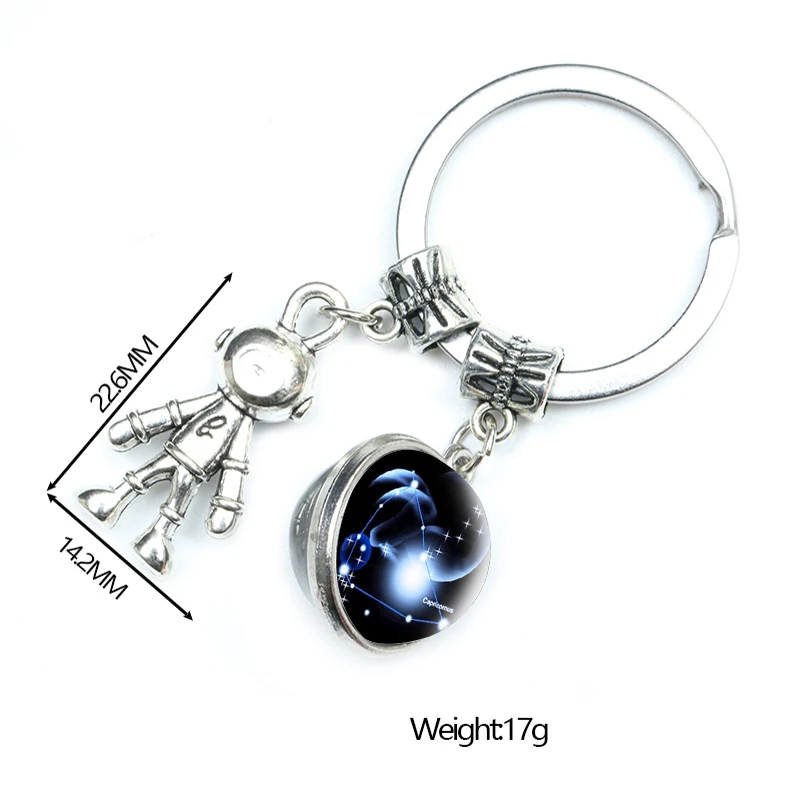 Брелок для ключей с 12 созвездиями украшение подвеской в виде робота космонавта