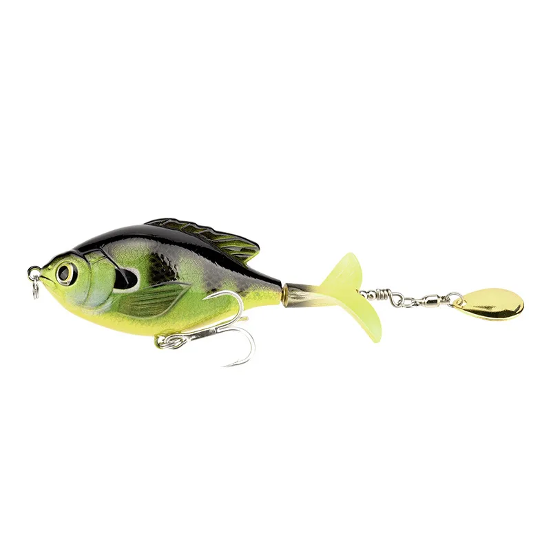 1Pcs 95mm/17g Rotating Metal Vibration Bait Spinner Spoon Fishing Lures Crankbait Floating Pesca Top Quality 360°Rotating Tail - купить по