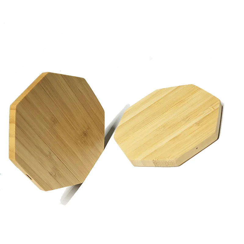 Портативное беспроводное зарядное устройство Qi Тонкая Деревянная Подставка для