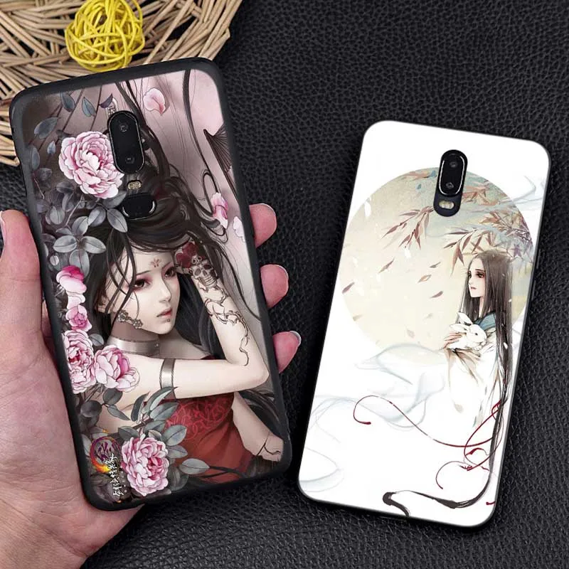 Phone Case for oneplus one plus 7 pro 7t 6 6t 5t Soft silicone Cover Beautiful men and women in the old fashion |