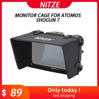 nitze monitor cage for atomos shogun 7 with pe14 hdmi cable clamp and ls7 b sunhood free shipping