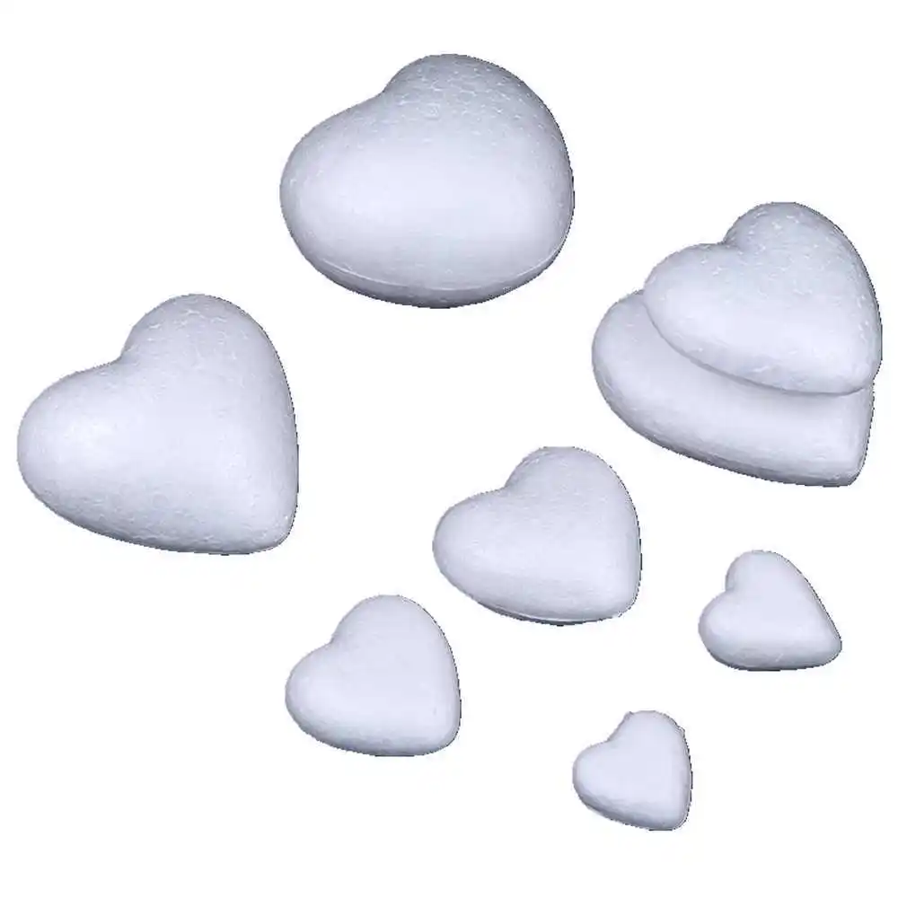 Шар из пенополистирола пенопласта белая поделка в форме сердца для