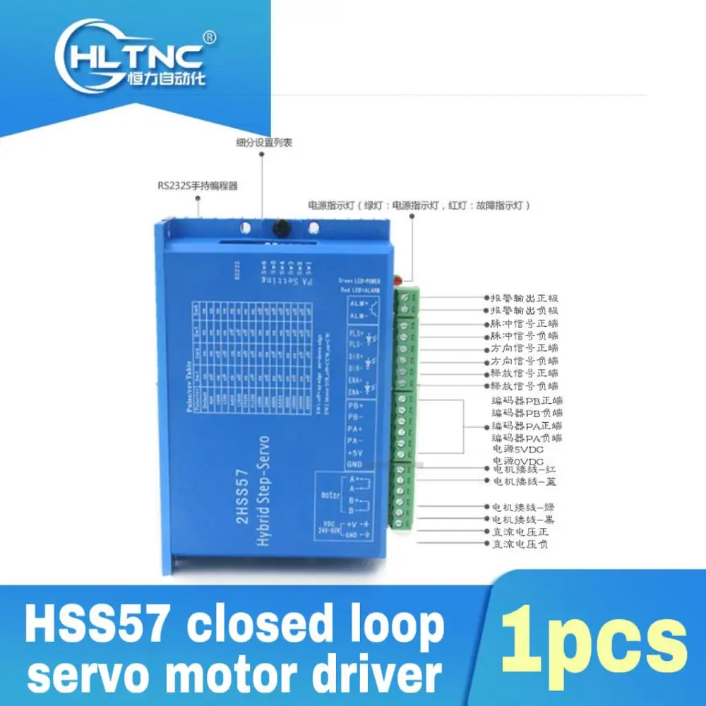

1 шт. HSS57 драйвер серводвигателя с замкнутым контуром гибридный шаговый серводвигатель чпу контроллер