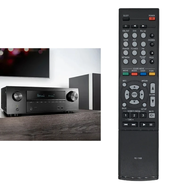 RC 1169 дистанционного Управление для denon AV ресивер 1181 1168 AVR 1513 1612 2113CI|Пульты ДУ| |
