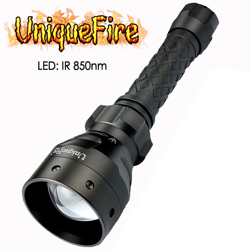 Фонарик UniqueFire 1405 IR нм с линзой 67 мм светодиодный фонарик 3 режимами