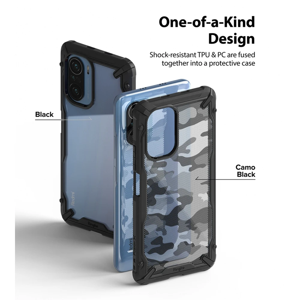 Funda Ringke Fusion-X para Poco F3, carcasa protectora, Marco suave de TPU y parte trasera dura, h&iacute;brida, Redmi K40/Pro +, Mi 11i-2