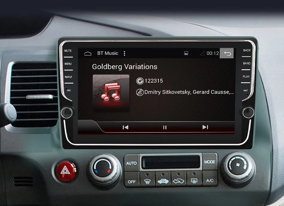 Eunavi 4G+ 64G 2 DIN ips Android 9,0 автомобильный Радио Мультимедиа Видео плеер gps для Honda Civic 2006-2011 2din автомобильный ПК 9 дюймов без dvd