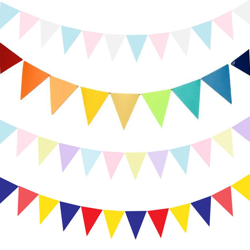 

Colourful Felt Banner Flags Festival Bunting Garlands Birthday Party Wedding Decoration Nursery Children Room Decor Hanging Flag