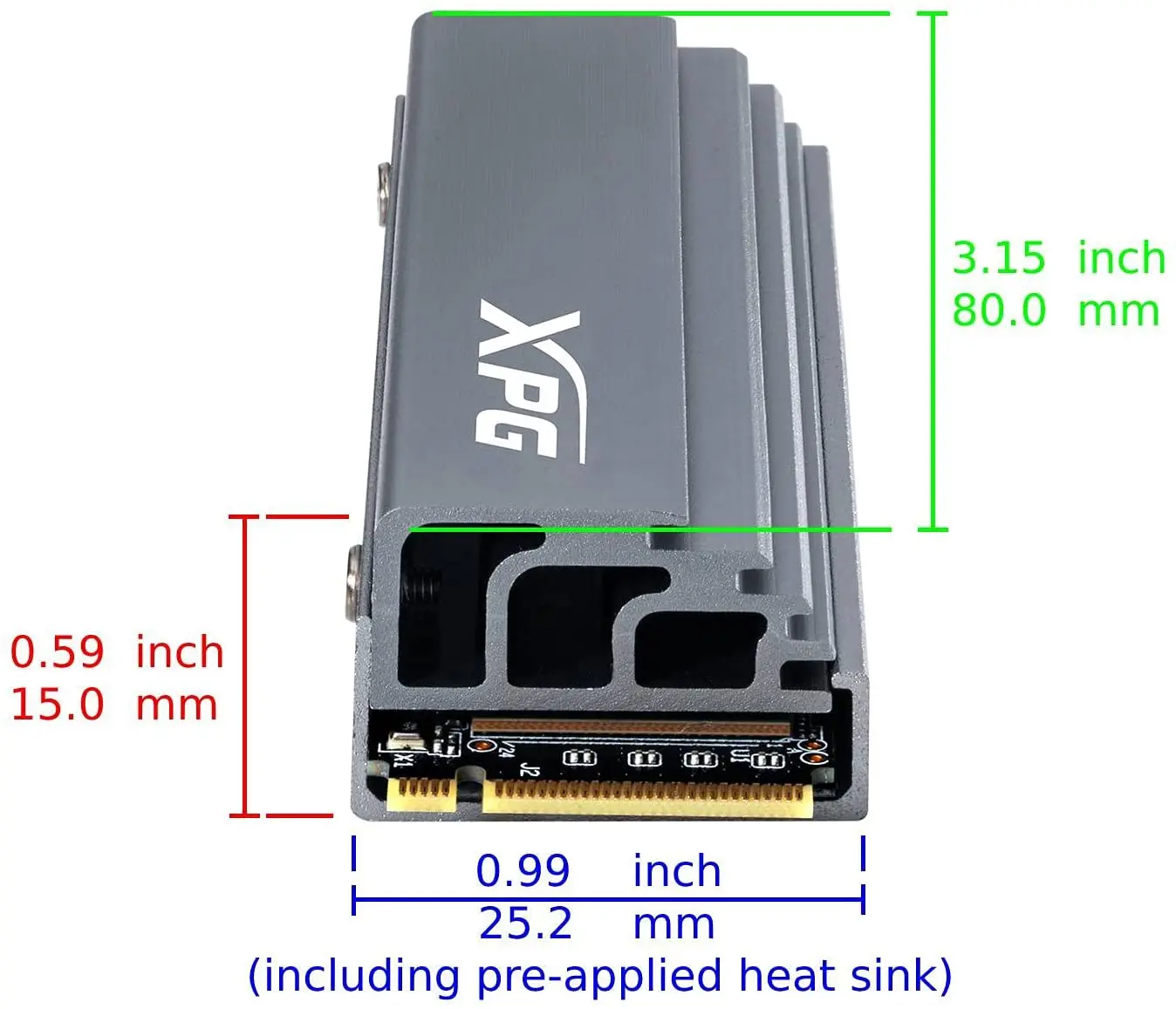 ADATA XPG GAMMIX S70 Blade PCIE GEN4X4 pcie4.0 M.2 2280 твердотельный накопитель 1 ТБ SSD 2 для ноутбука