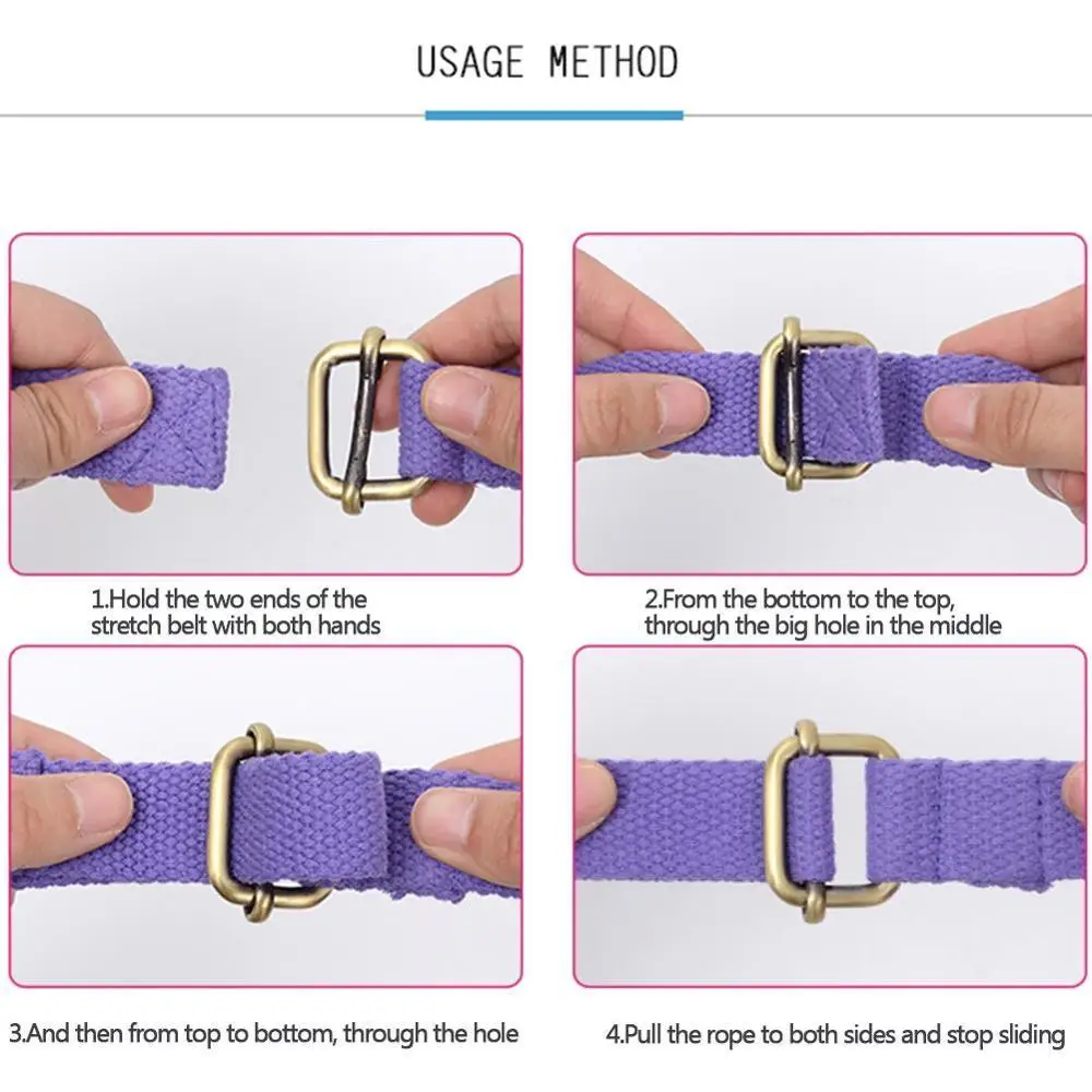 

3 Meters Single Layer Yoga Cotton Stretch Pull Band Men Auxiliary Dance Stretching Fitness And Women Pilates Yoga Supplies B4K5