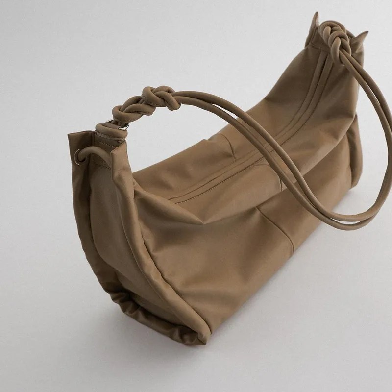 

Solid Color High-capacity Tote Bag 2020 New Fashion Women Shoulder Bag High Quality Leather Bag Fashionable Style Shoulder Bag