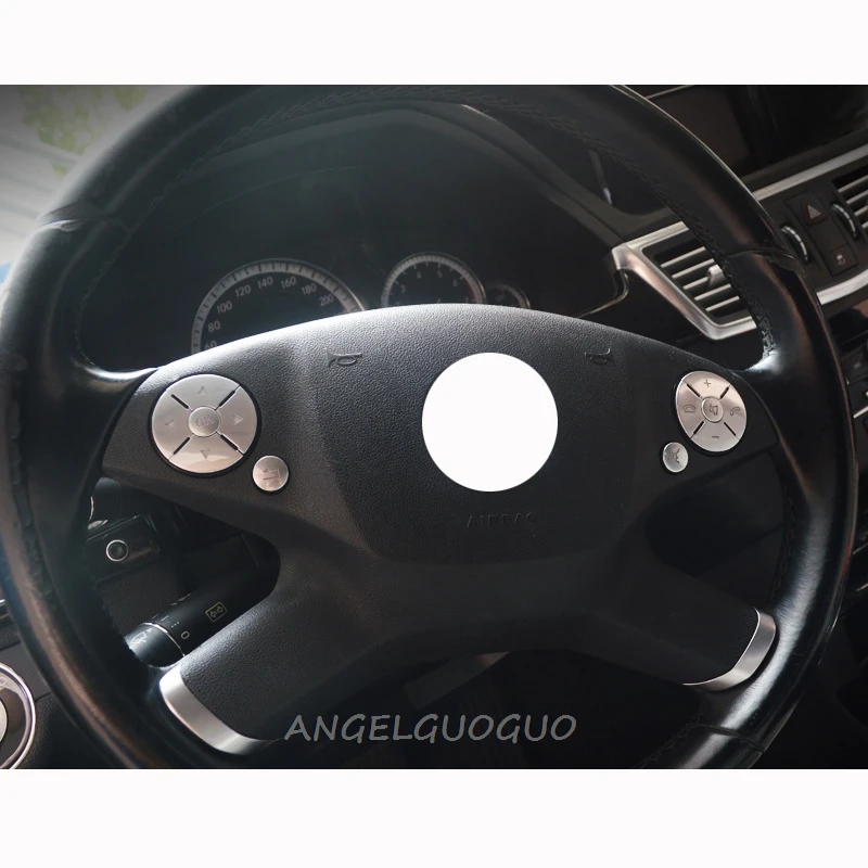 

For Mercedes-Benz E C S GLK R ML GL CLS SLK Class W212 W204 steering wheel button switch decorative cover sticker