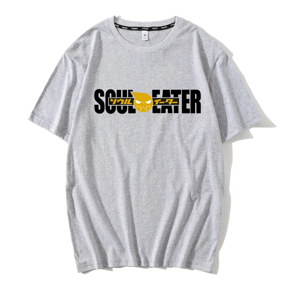 

2020 Fashion Summer New Men T Shirt Soul Eater Print Tshirt Mens Novelty Cotton Short Sleeve T-shirt Men Funny Tops Tshirts