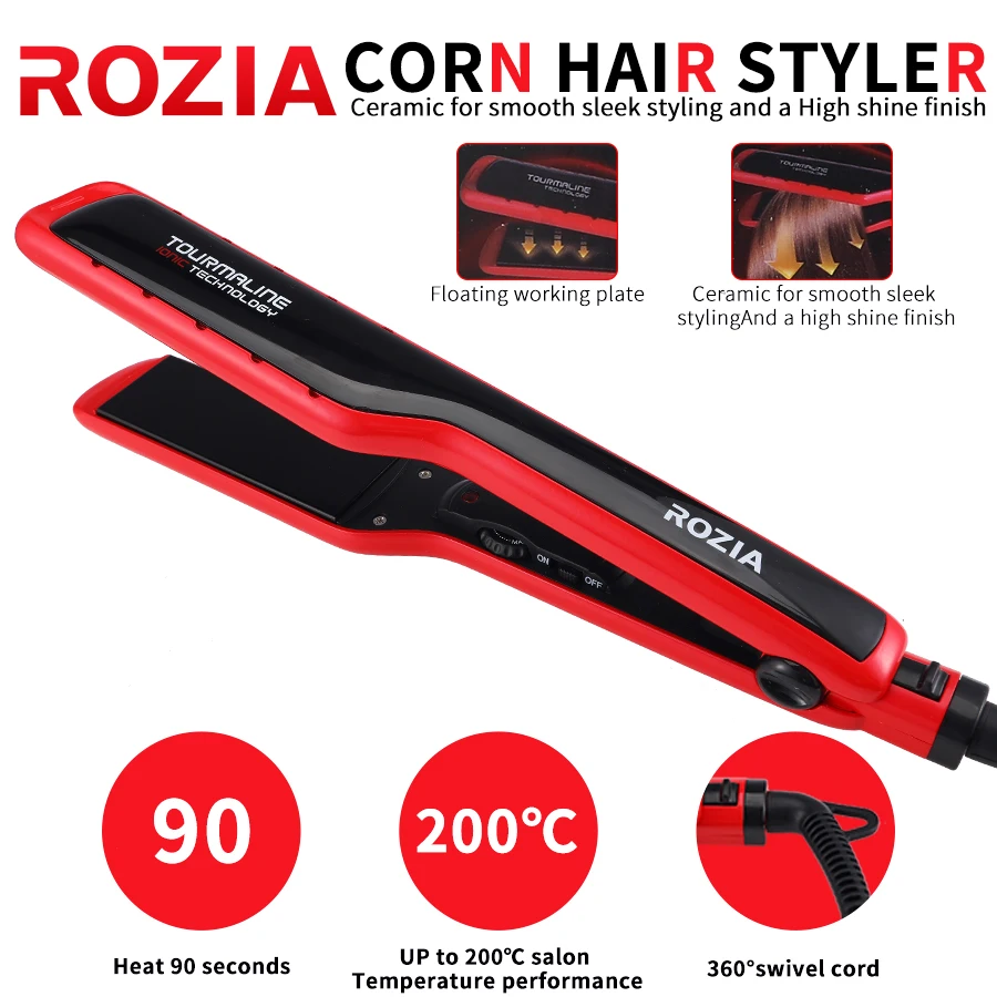 Новый стиль кукурузные волосы турмалин керамический нагревательный выпрямитель