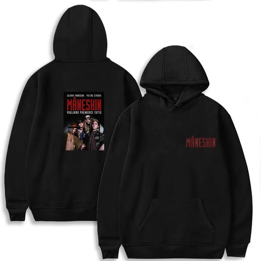 

Print Maneskin Print Clothes Autumn And Winter Holiday Men/Women Tops Pure Cotton Fleece Hoodie Fleece Novelty Street Style