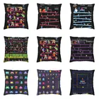 Наволочка для подушки с цифровым принтом Donkey Kong, 40x40 см, аркадная игра, коллаж, мягкая нордическая декоративная подушка, чехол для дивана, автомобиля, модная подушка, чехол