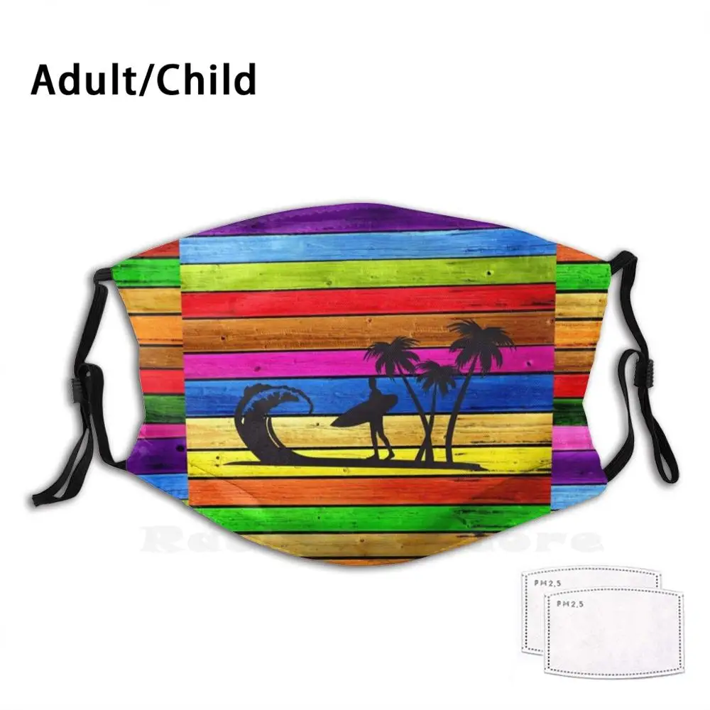 

Surfing The Big Wave Adult Kids Anti Dust Filter Diy Mask Surf Surfer Surfing Wave Waves Beach Ocean Sea Holiday Hawaii