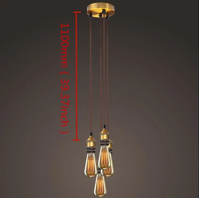 

Vintage Chandelier Loft Spider Luster DIY E27 Adjustable Living Room Lighting For Kitchen Restaurant Chandelier Fixture Lights