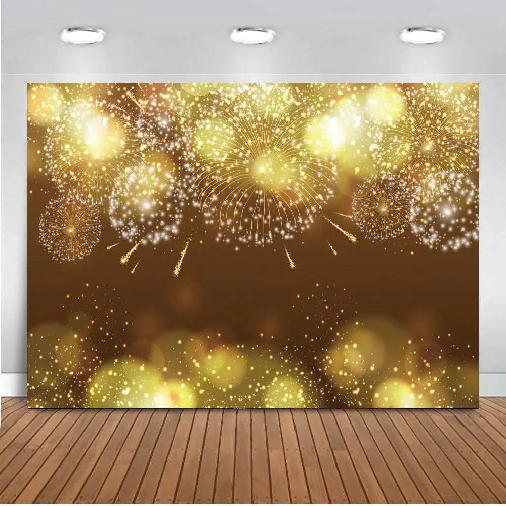 

New Year Backgrounds For Photography Magic Polka Dots Light Bokeh Fireworks Celebration Party Baby Newborn Photography Backdrops