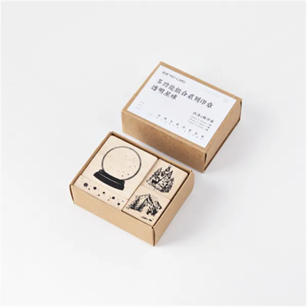 Transparent planet Срочное Новое поступление деревянные наборы штампов печать для DIY Скрапбукинг пули журнал ремесло настроения резиновый штамп - Цвет: Transparent planet