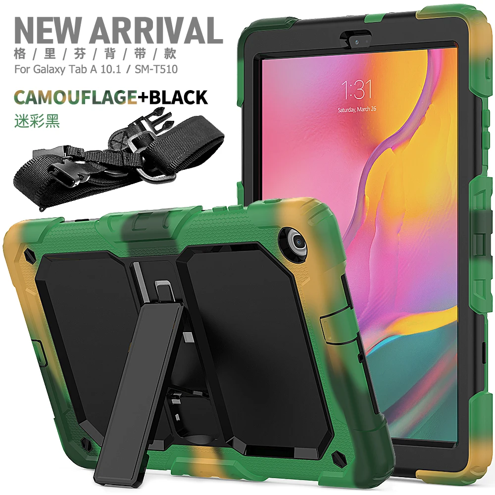 

Shockproof Case for Samsung Galaxy Tab A 10.1 2019 T510 T515 SM-T510 SM-T515 Tablet Kids Safe Silicone Cover Shell + Pen
