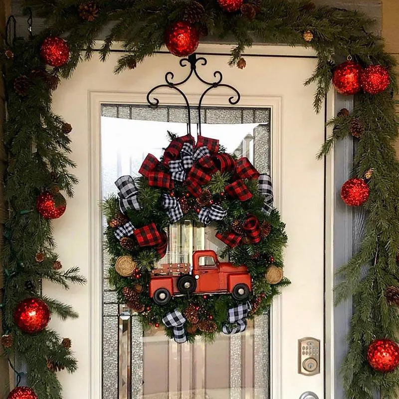 

Christmas Wreath Artificial Christmas Wreath for Front Door Holiday Greenery Wreath PAK55