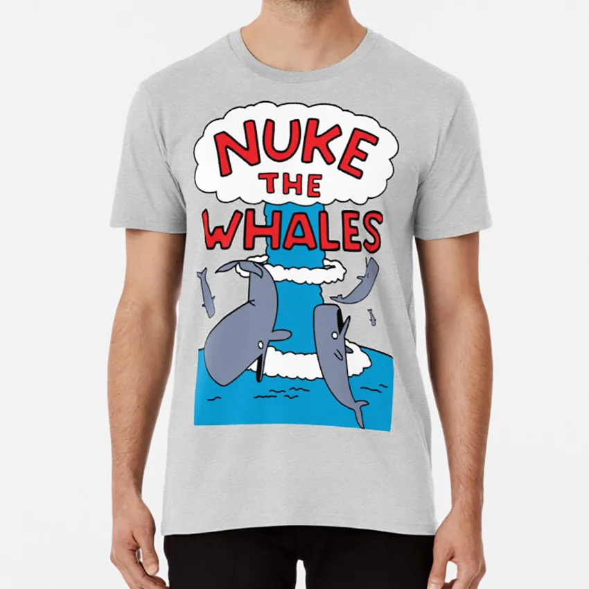 Футболка Nuke The Whales обратно в Виннипег рок низ на пару hams может его пиво говорящий