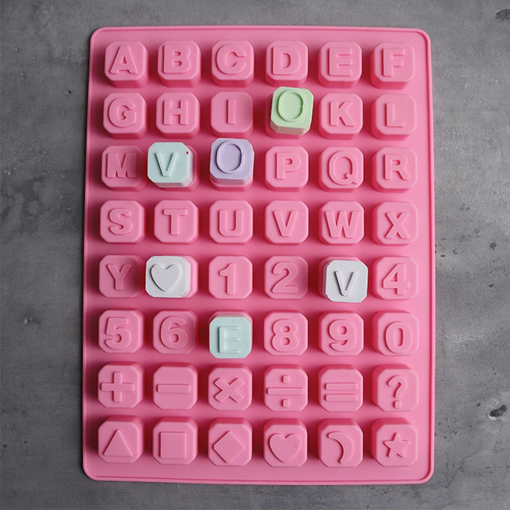 

Silicone 48 Hole English Alphanumeric Symbol Mold Cake Candy Bakeware Chocolate DIY Ice Cube Kitchen Accessories