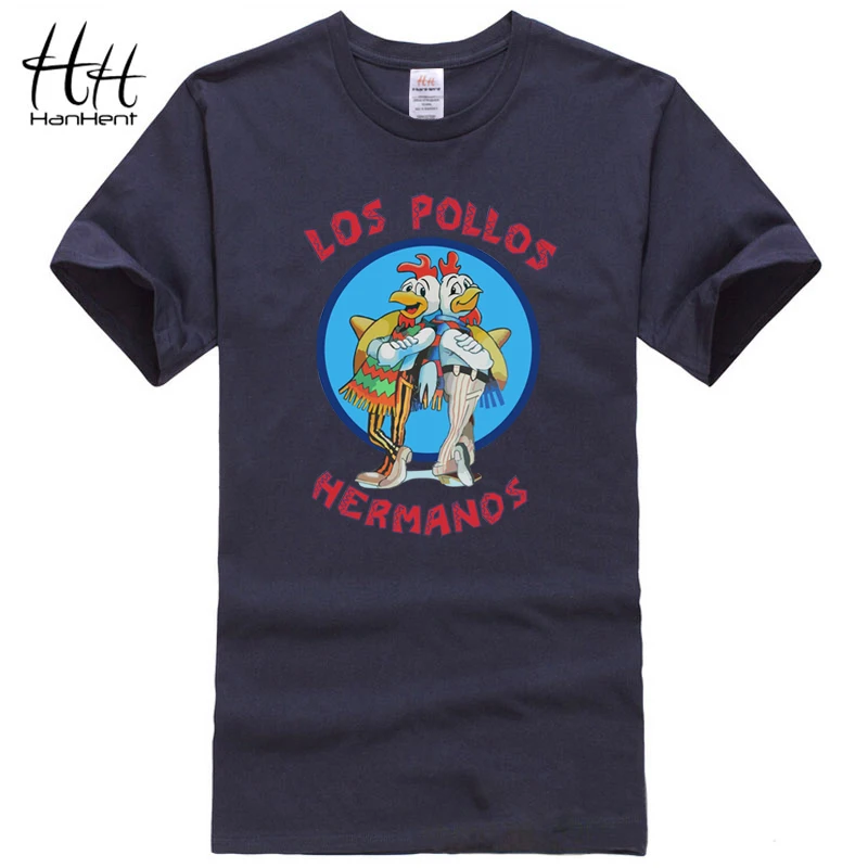 Мужские футболки HanHent Los Pollos Hermanos удобные мягкие хлопковые с круглым вырезом в