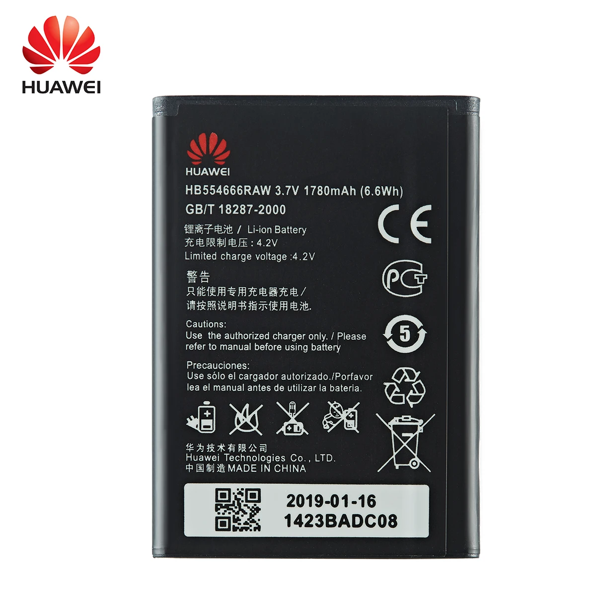 100% Оригинальная Батарея Huawei HB554666RAW 1780mAh Для HUAWEI 4G Lte WIFI Роутера E5372 E5373 E5375 EC5377 E5330 Батареи on