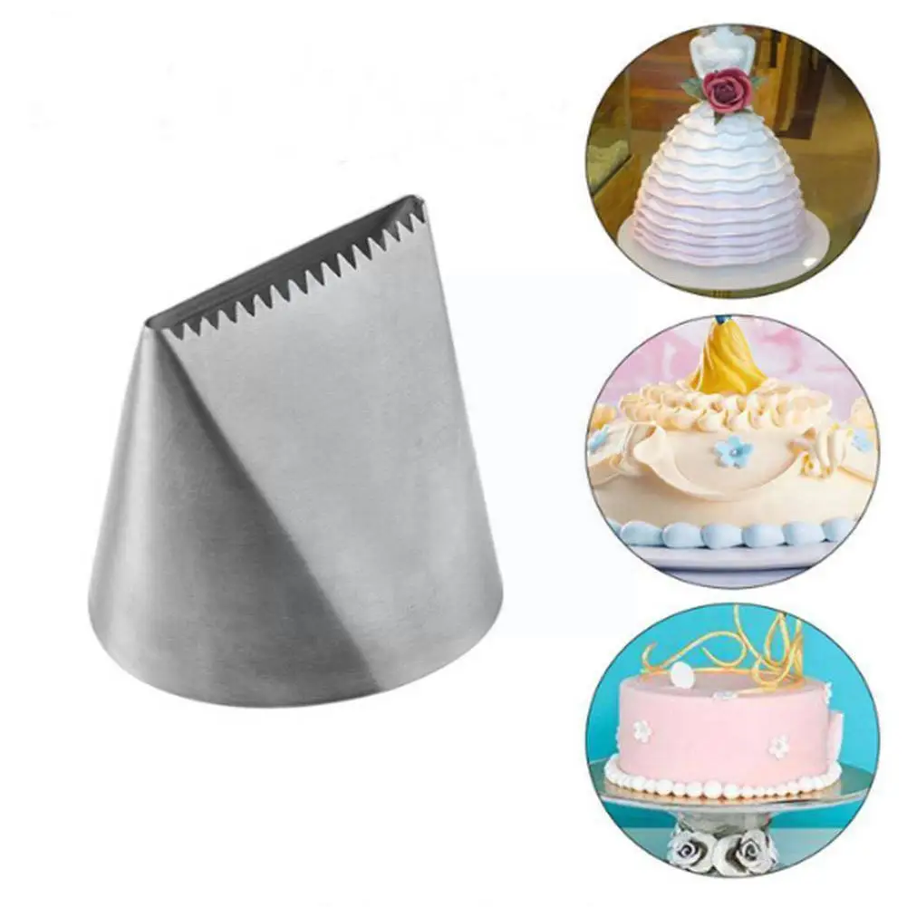 

1 шт., очень большая стальная насадка для украшения торта