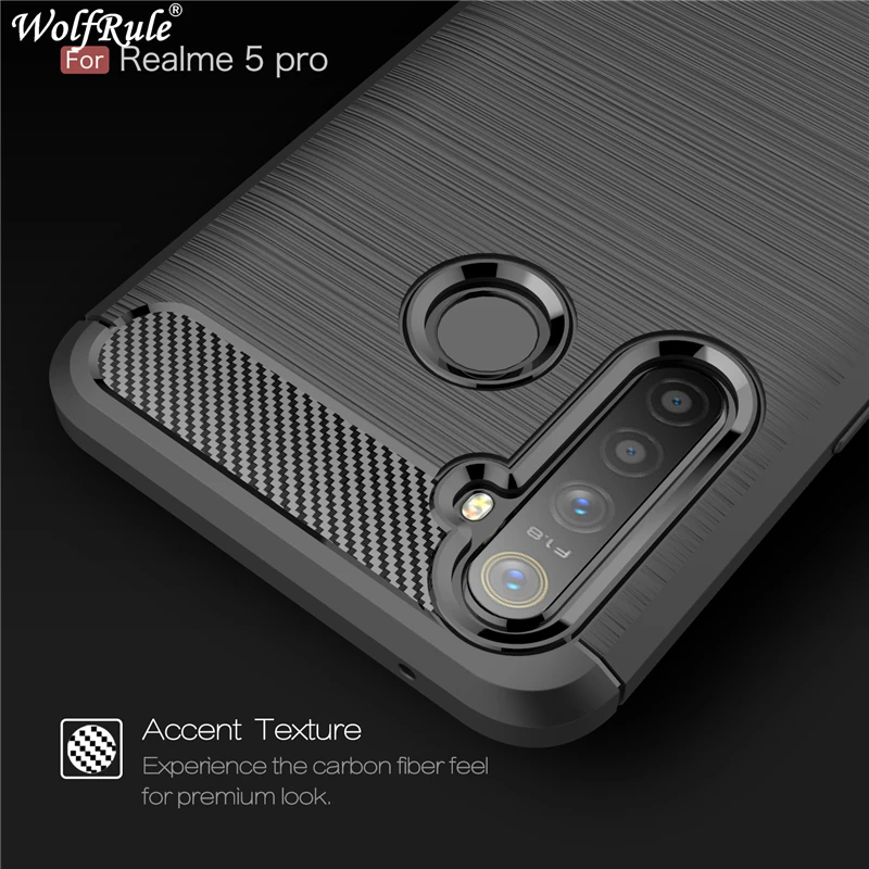 Чехол для Oppo Realme Q Case Q/5 Pro противоударный силиконовый резиновый бампер чехол из