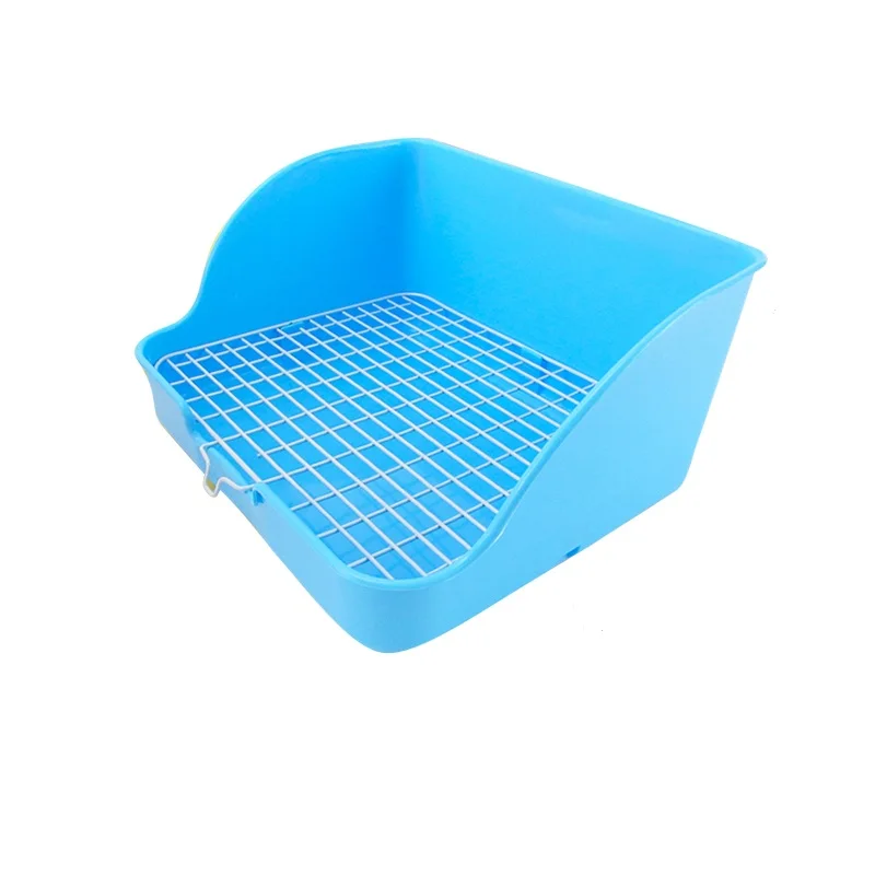 Угловой туалет для домашних животных пластиковый Туалет кошек и кроликов