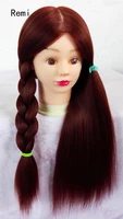 24mannequin head hair yaki synthetic maniqui hairdressing doll heads cosmetology mannequin heads women hairdresser manikin