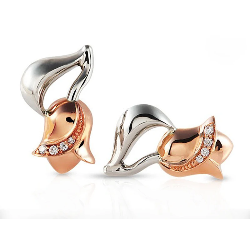 MENGYI винтажные романтические серьги гвоздики с розами модные двухцветные 9 2 5