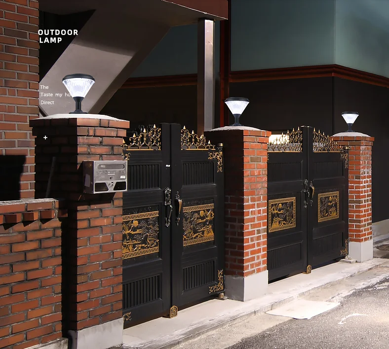 Solar Column Headlights Fence Wall Gate Garden Lights Outdoor Waterproof Villa Yard Pillar | Освещение