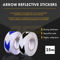 25mroll car reflective tape sticker safety mark car styling self adhesive warning strip motorcycle bicycle film decoration tool