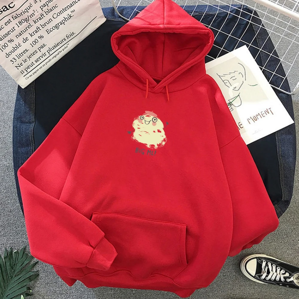 

Hug Me Letter Chiket Cartoon Graphics Print Korean Style Hoodie Women Harajuku Streetwear Kawaii Sweatshirt Warm Hoody Girl