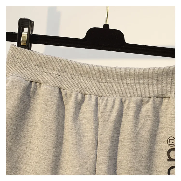 Спортивные короткие женские летние широкие брюки большого размера для бега с