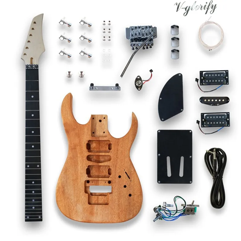Электрогитара Комплект со всеми аксессуарами 24 Лады для гитары Шея ST гитара тело