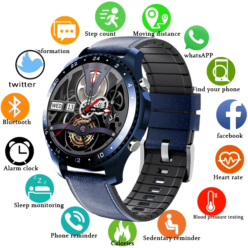 

GEJAIN Mode Smart Uhr Mens Bluetooth Anruf luxus Smart Uhren Männlichen Herzfrequenz Blutdruck Sport smartwatch Für Männer