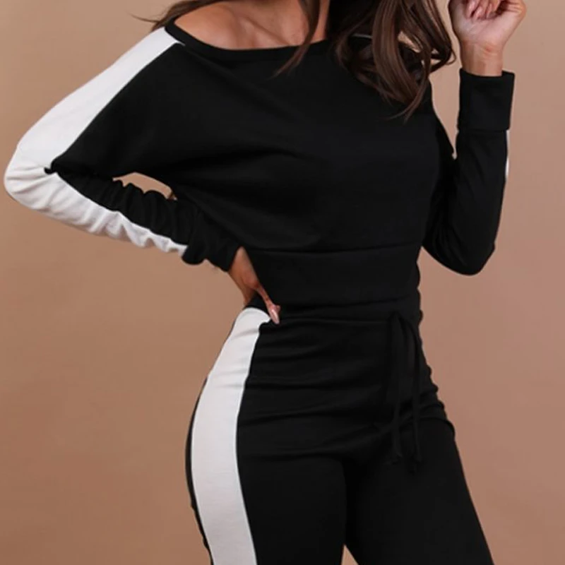 Спортивный женский спортивный костюм осенне-зимний штаны с длинным рукавом