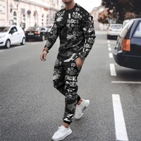 2021 summer t shirt pants two piece mens casual sports suit 3d printing sportswear fashion mens clothing