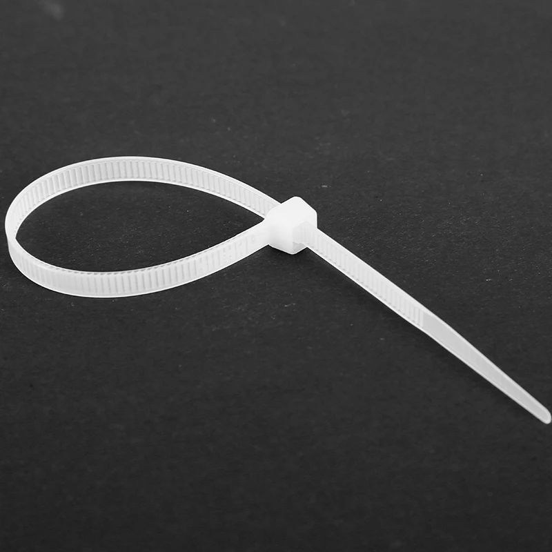100 шт./пакет кабельная стяжка самоблокирующаяся пластиковая нейлоновая Белый