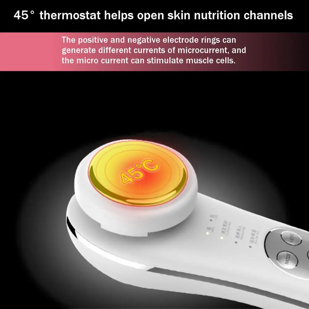 Радиочастотный СВЕТОДИОДНЫЙ Прибор 8 в 1 для омоложения кожи лица радиочастотный