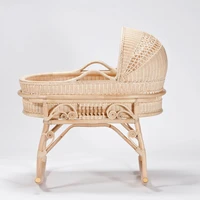 evergreen rattan pure natural real rattan crib green paint baby bassinet baby cradle bb rattan bed shaker