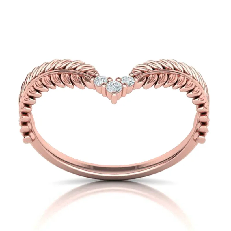 Huitan новое модное женское кольцо в форме листьев 3 Цвета наличии нежное Женское