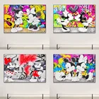 Плакаты и принты с изображением Микки Мауса и Минни в стиле Диснея